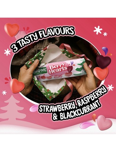 Rowtrees berry hearts sweets - rowtrees,