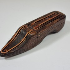 Vintage Carved Treen Shoe