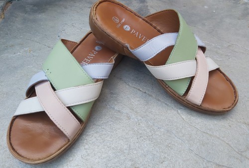 Pavers leather sandals mules - pavers,