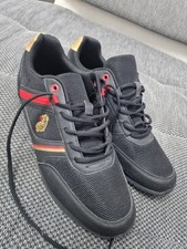 Luke 1977 Men's Black Leather Trainers Size 12 Uk