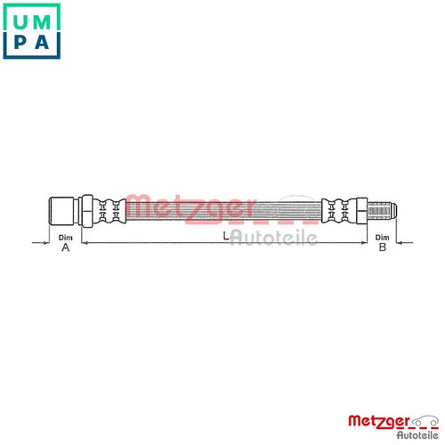 Brake hose 4112821 - 4112821, lada