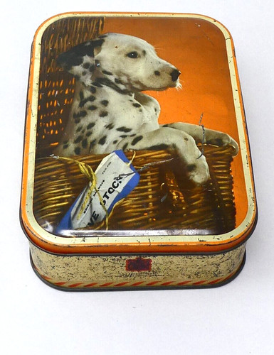 Dalmatian puppy tin sharps - dalmatian,