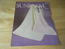 Vintage Crochet Pattern, Baby Pram Cover & Shawl, QK & 4 Ply, Sunbeam 147