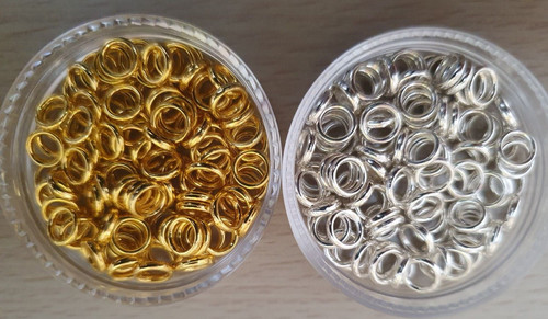 100 pcs 6mm - gold, silver