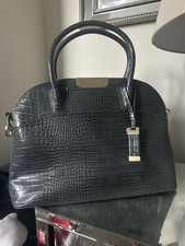 STUNNING JASPER CONRAN GREY FAUX LEATHER CROC TOTE BAG RRP £139.99