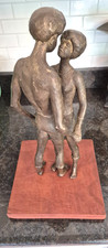 Vintage bronze brutalist metal - bronze,