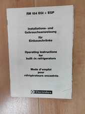 VW T25 / T3  Westfalia Camper - Electrolux RM184 Fridge Operating Instructions
