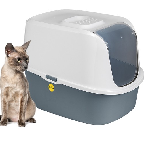 Hooded cat litter tray - tray, box