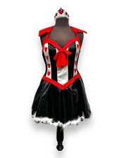 Black & Red Sexy Leg Avenue Queen of Hearts Size 12 Ex Hire Fancy Dress Costume
