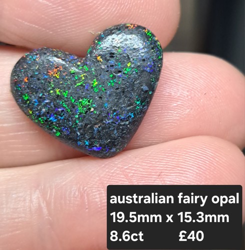 Australian fairy opal - opal, heart