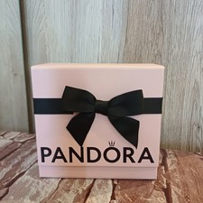 Pandora Pink Box, Black Ribbon, Empty