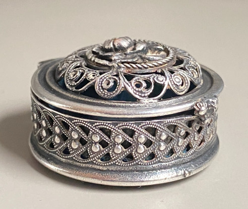 Antique c1880 solid - solid, silver