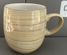 DENBY CARAMEL STRIPES LARGE MUG 4 Inches