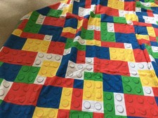 Multicoloured Lego Duvet Cover Bed Set. 100% Cotton. Single