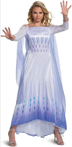 Womens snow queen elsa deluxe - snow,