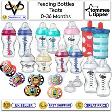 Tommee Tippee Anti-Colic Bottles Soothers Slow Release Teats BPA Free 0-36M