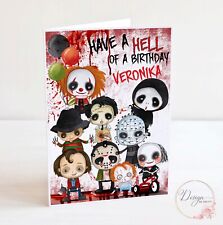 HORROR Birthday Card - HALLOWEEN - Personalised 
