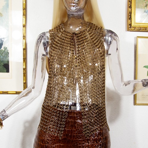 Vintage 1970s gold chainmail - vintage,