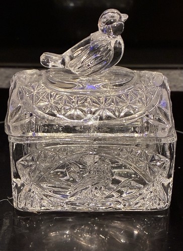 Vintage trinket box - with, a