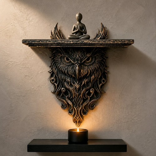 Owl wall shelf - , stunning