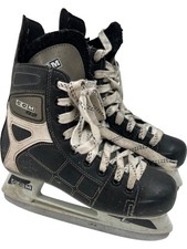 CCM 92 Men's Ice Hockey Skates Black White Lace-Up Size 38 T2247 U8