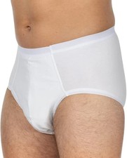 Men’s Incontinence Pants Pads 100% Cotton Washable Briefs Knickers UK Size