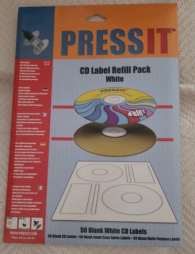 Label refill pack white - cd,