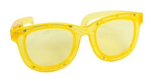 Glasses led flashing - glasses, yellow