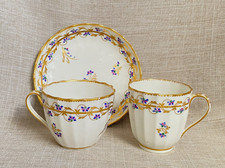 Antique c1785 Early Derby Trio