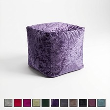 CRUSHED VELVET CUBE Pouffe
