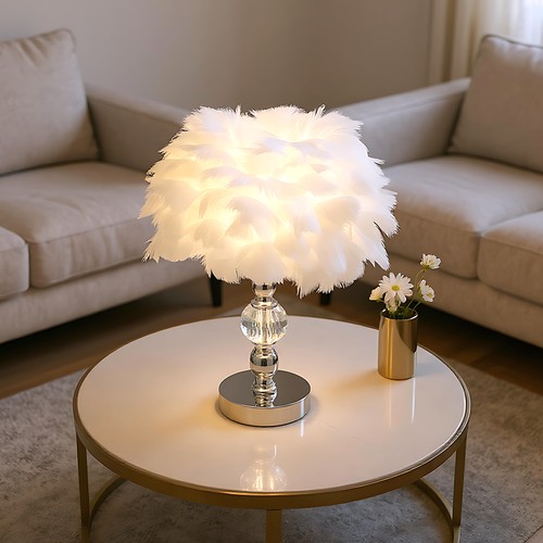 Fluffy feather table - feather,