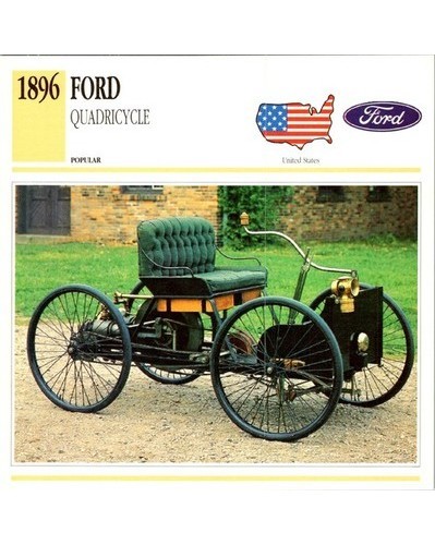 1896 ford quadricycle gmh - ford, card