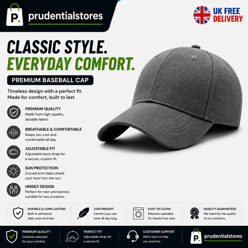 Oversize baseball cap - cap, plain