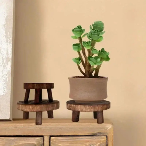 Wooden plant stand flower pot - stand,
