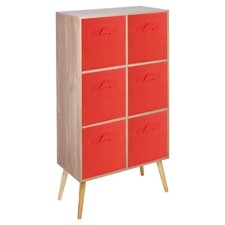 6 Cube Wooden Bookcase