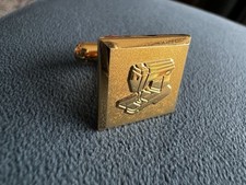 Gold-Plated Cufflinks w/ Sewing Machine Motif