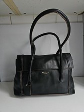 RADLEY LONDON DESIGNER WOMENS BLACK LEATHER SHOULDER TOTE SATCHEL HANDBAG