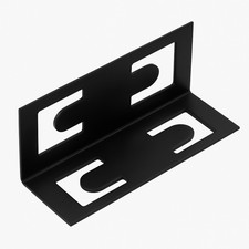 Boltless Shelving Upright Connectors (4 Pack) - Blue/Black/Silver - Metal Coated