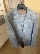 Boys Blue Check 3pc Suit Size