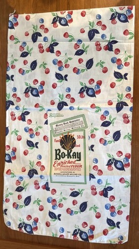Vintage 1930s 40s fruit cotton - vintage,