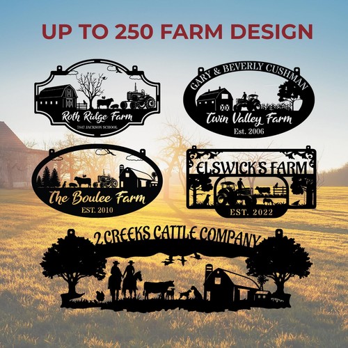 Personalized metal farm - farm, sign