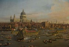 Canaletto London Thames St Pauls Cathedral Wall Art Print Home Decor