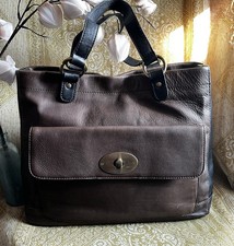 Large Tote bag in 2 tone brown