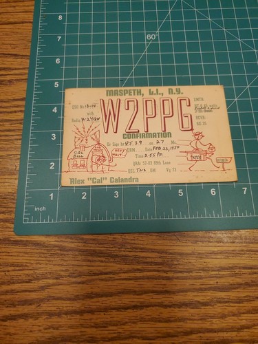 Vintage ham amateur - amateur, card