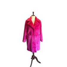 Juicy Couture Black Label | Barbiecore Hot Pink Faux Fur Coat | Size M