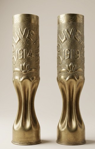 Pair ww1 trench art - of,
