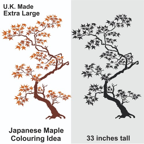 Stencil maple tree craft - stencil,