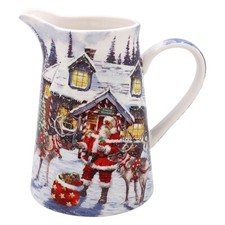 Santa Christmas Milk Jug Gift Boxed holds 1 pint