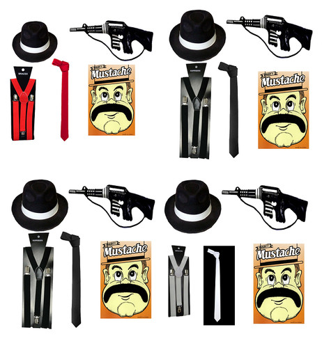 5pc mens gangster - 5pc,