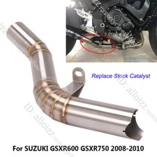 For Suzuki GSXR 600 750 2008-2010 Replace Stock Catalyst Exhaust Mid Link Pipe